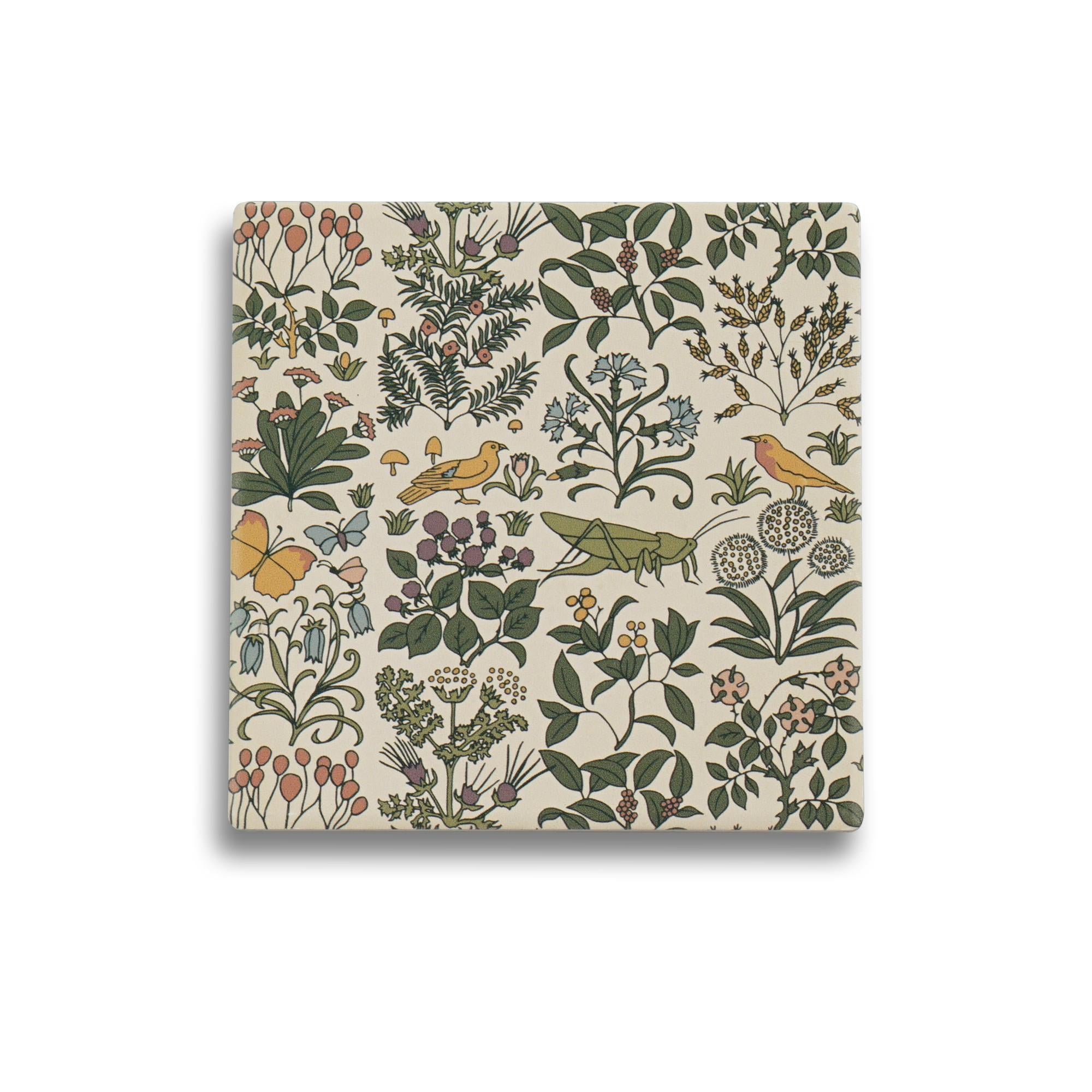 Coaster Single Ceramic - ACS Voysey (Apothecary's Garden)