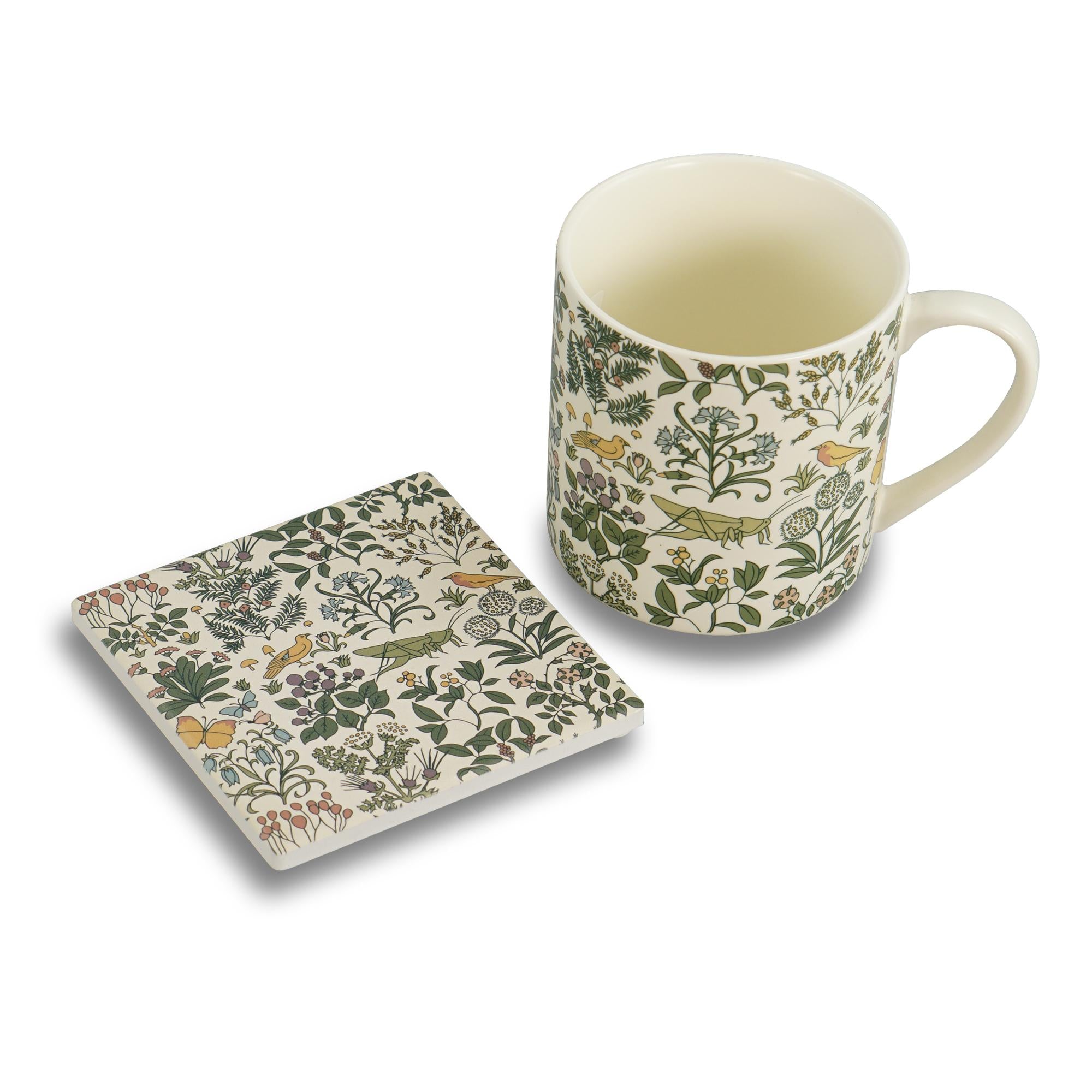 Coaster Single Ceramic - ACS Voysey (Apothecary's Garden)