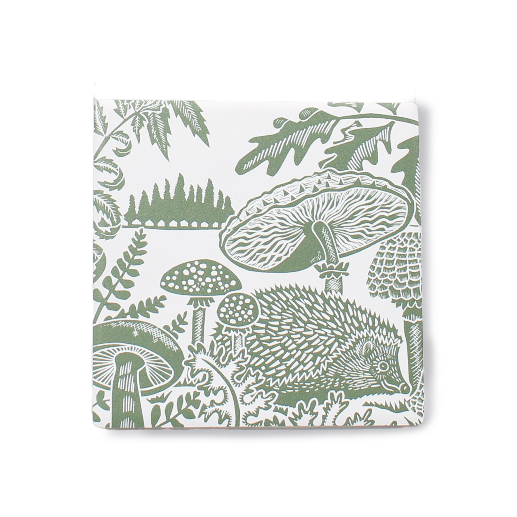 Coasters Set of 2 Ceramic - Kate Heiss (Woodland Green)