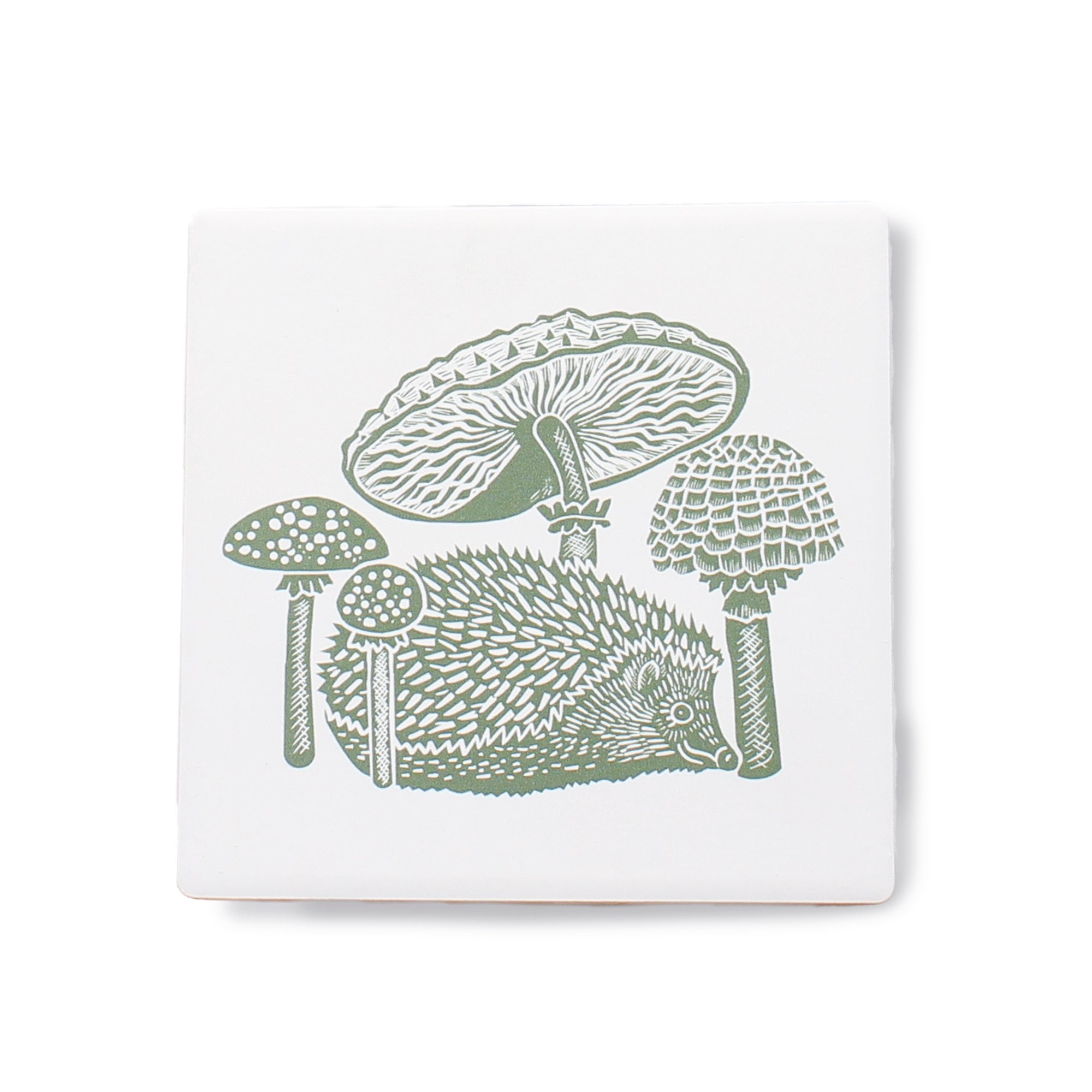 Coasters Set of 2 Ceramic - Kate Heiss (Woodland Green)