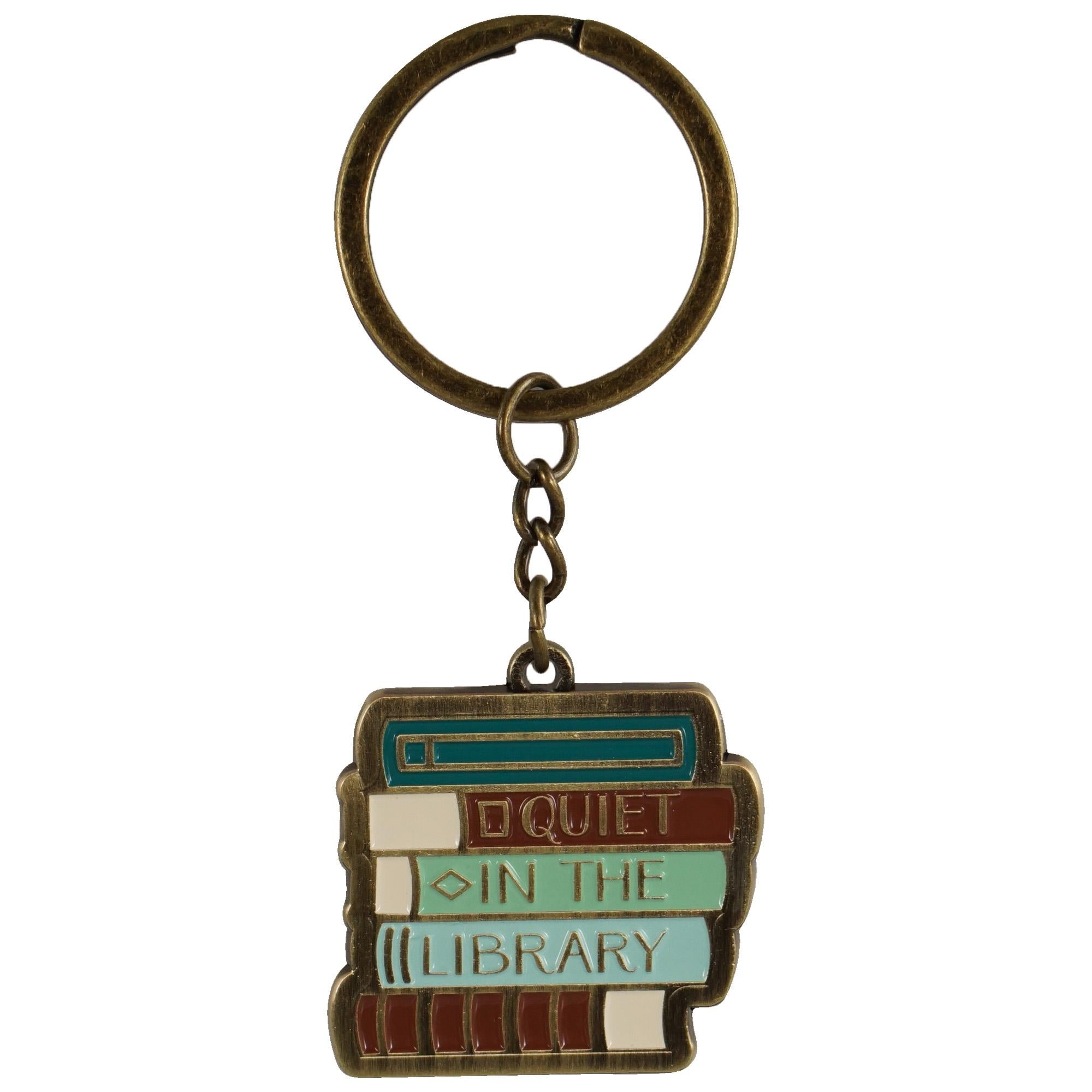 Keyring Metal - Pulteney Press (Quiet in the Library)