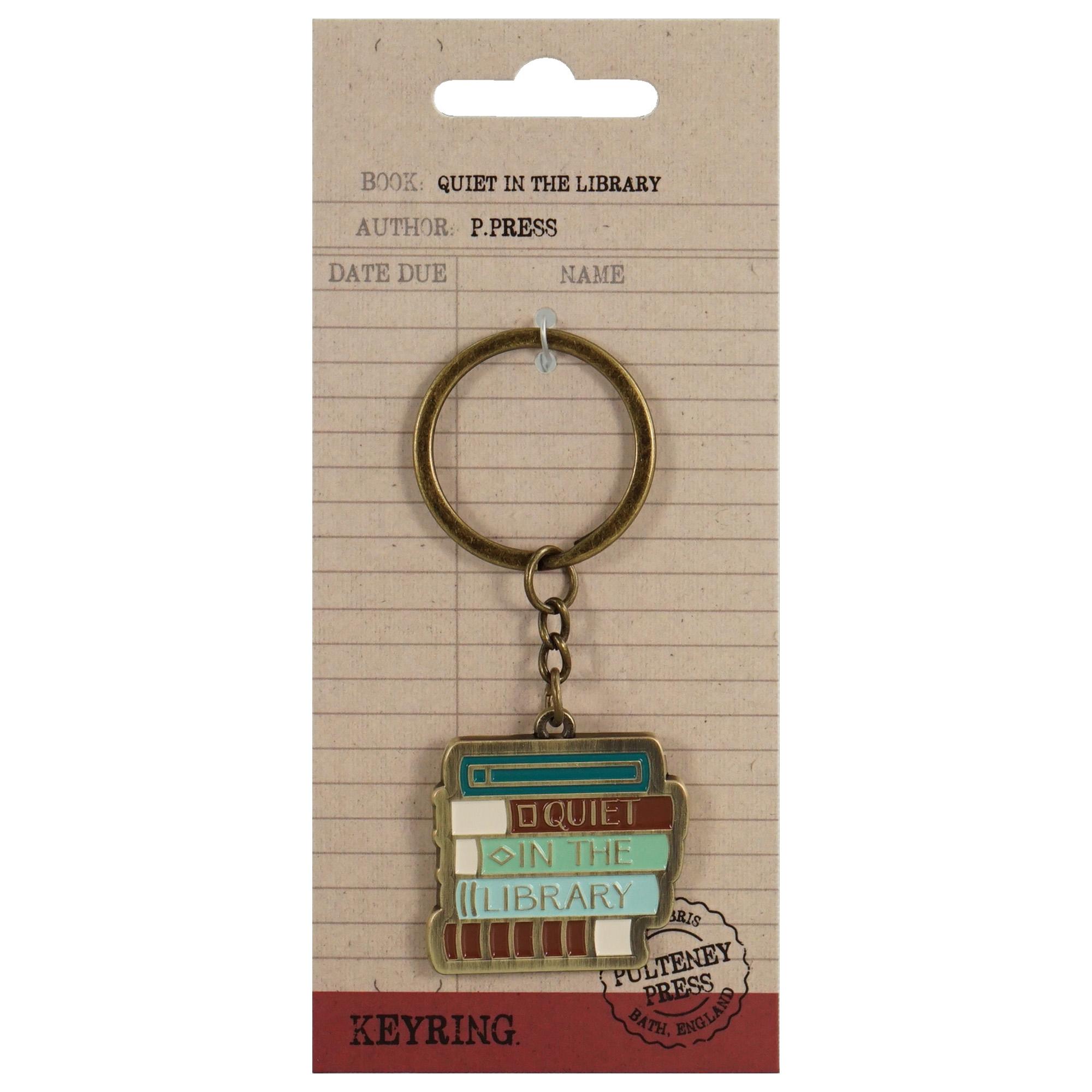 Keyring Metal - Pulteney Press (Quiet in the Library)