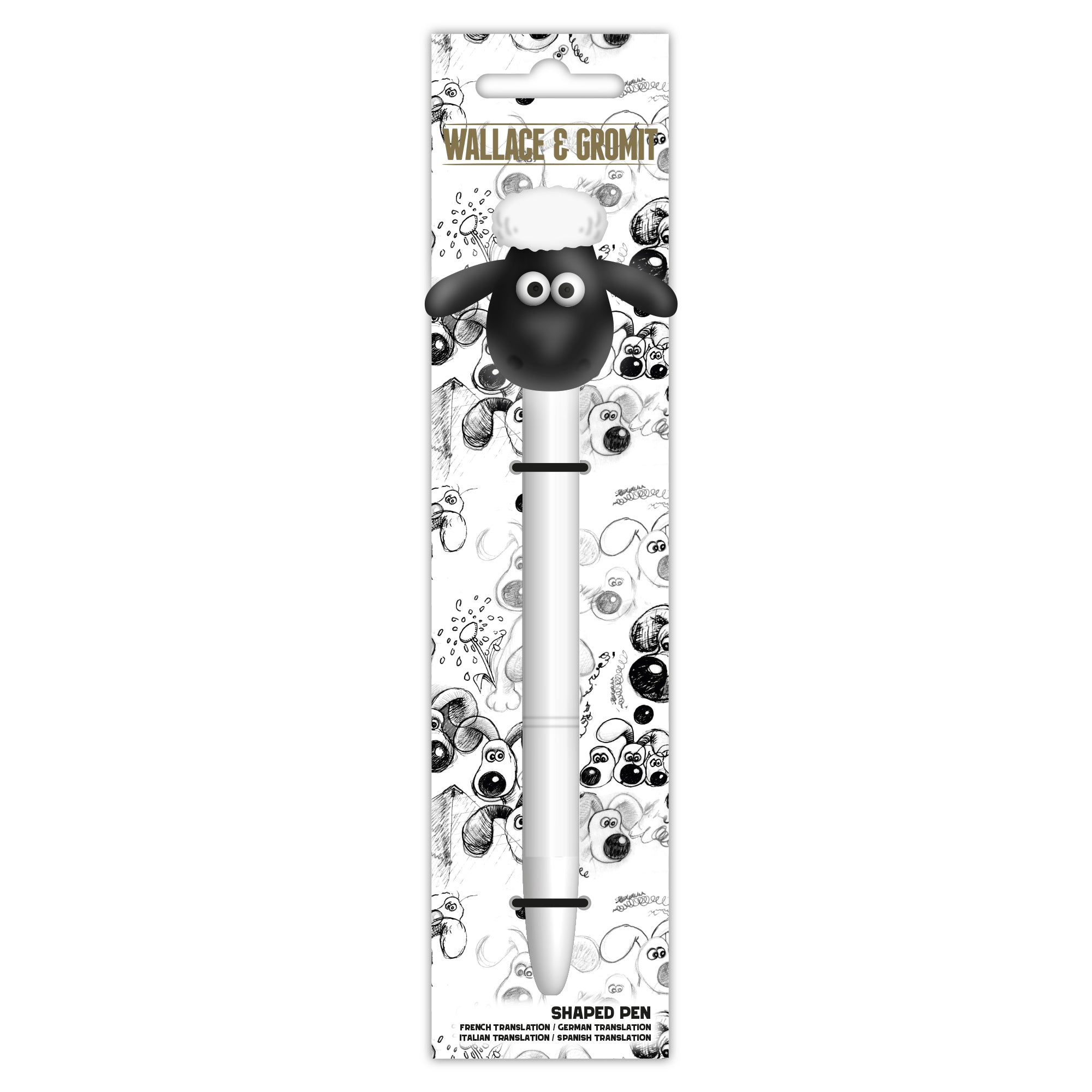 Pen Metal 3D Shaped Topper - Wallace & Gromit (Shaun)