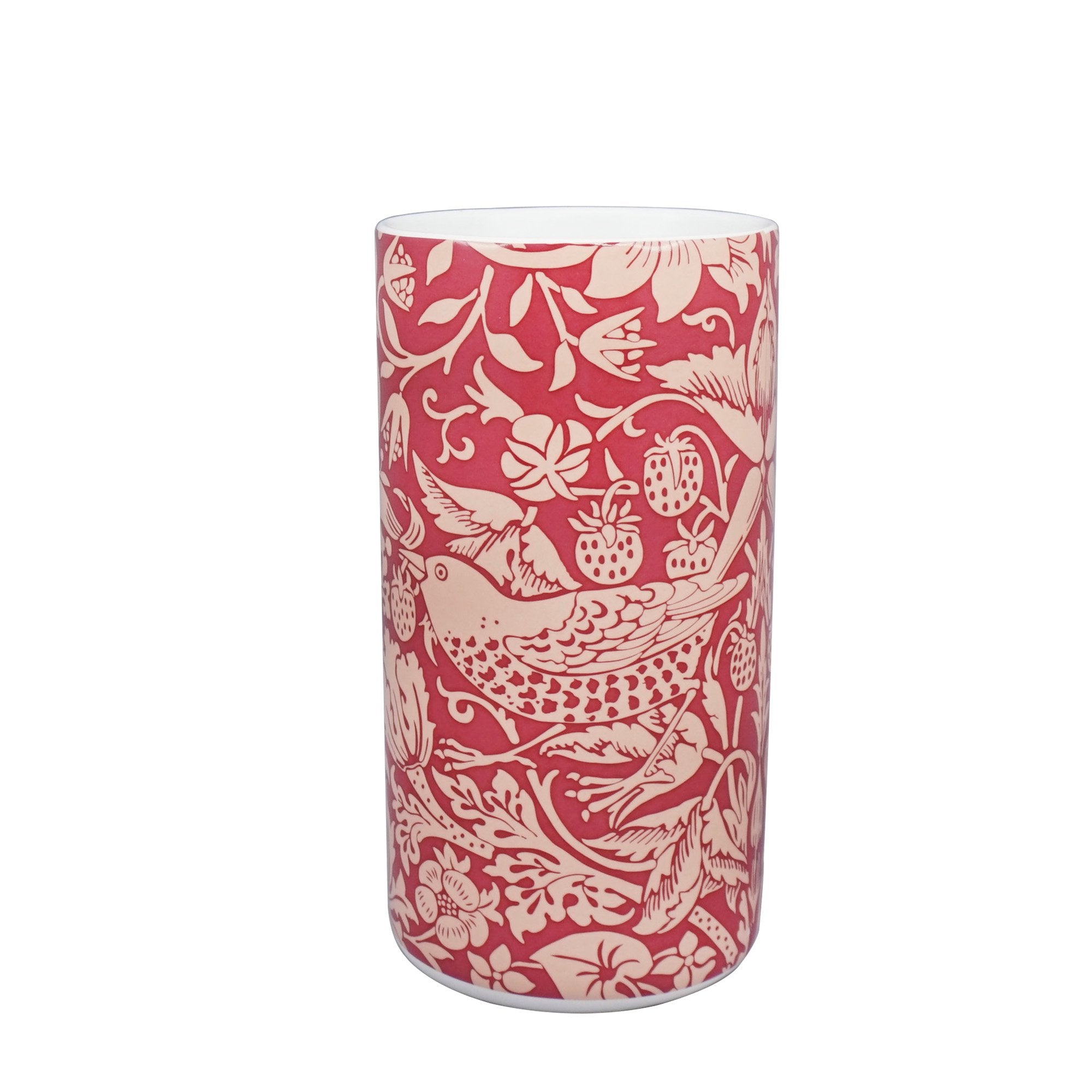 Vase Ceramic 14.5cm - ACS William Morris (Raspberry)