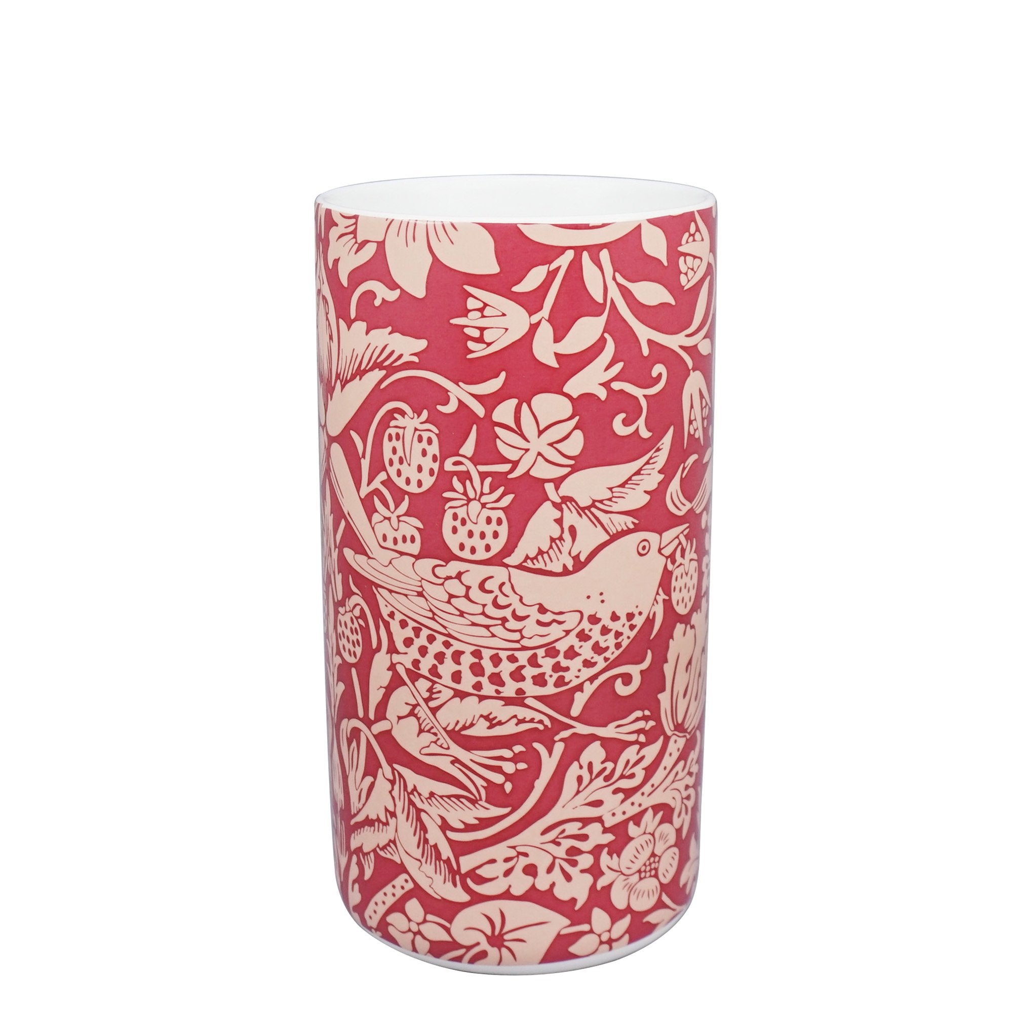 Vase Ceramic 14.5cm - ACS William Morris (Raspberry)