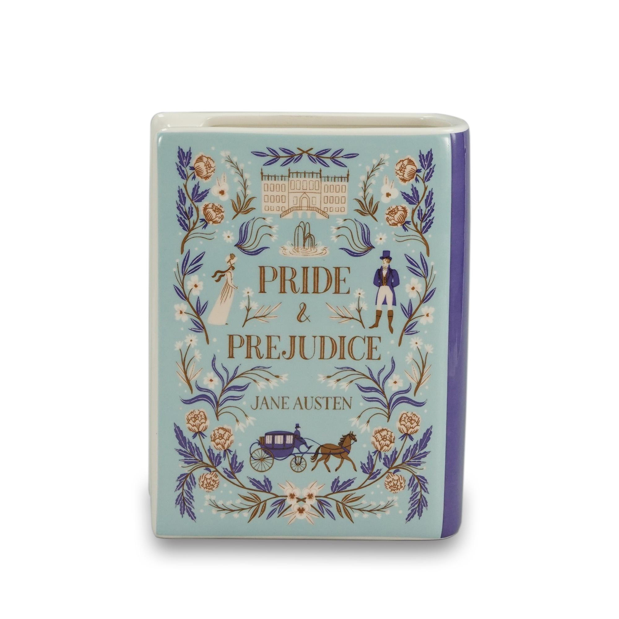 Vase Ceramic Book (14cm) - Pulteney Press (Pride & Prejud.)