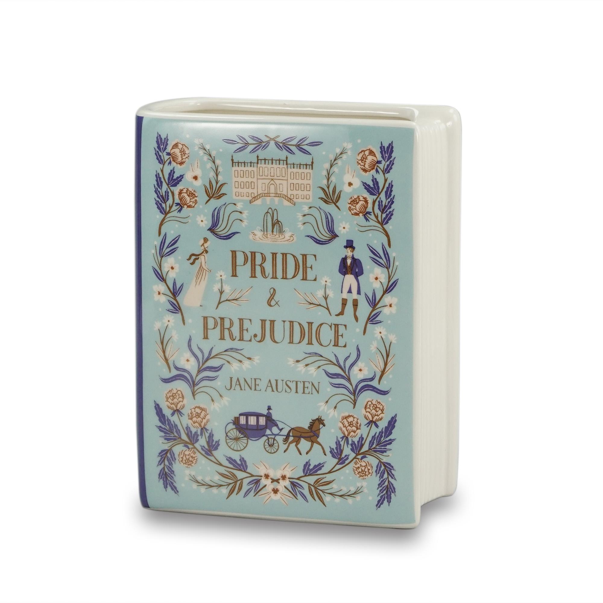 Vase Ceramic Book (14cm) - Pulteney Press (Pride & Prejud.)